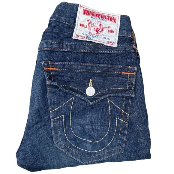 Vintage True Religion Jeans Size 29 BILLY Blue - Picture 1 of 7